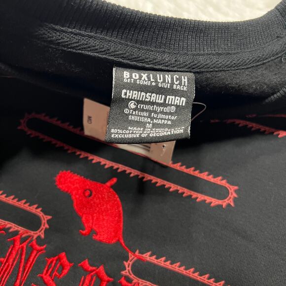 CHAINSAW MAN POCHITA CHAINSAW BLADE TOPOGRAPHIC CREWNECK SWEATER - Picture 3 of 4